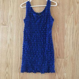 Forever 21 Blue Ruffled Dress- Size Small